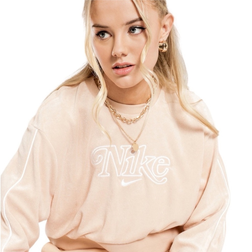Nike Terrycloth Cropped Crewneck Sweater